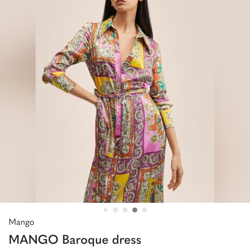MANGO Multicolor Baroque Dress